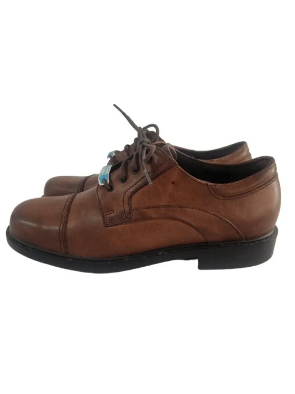 Nunn Bush Men's Brown Waterproof Leather Cap Toe Oxford Shoes 81480-02 Size 9.5M